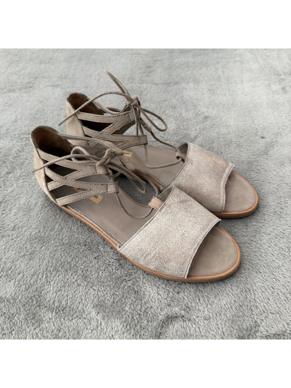 Paul Green Morea Lace Up Sandals Shoes Womens US 7.5 UK 5 Metallic Gladiator
